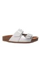 Sandalia Plana Para Mujer 3000-Z620 BLANCO X PLATA ZAVATTY de Zavatty