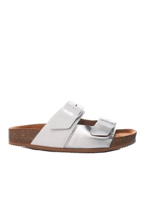 Sandalia Plana Para Mujer 3000-Z620 BLANCO X PLATA ZAVATTY
