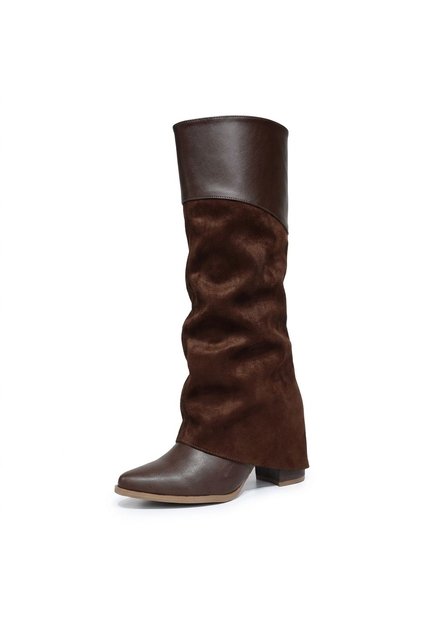 Bota Plana Para Mujer 2661-Z22 CAFE ZAVATTY