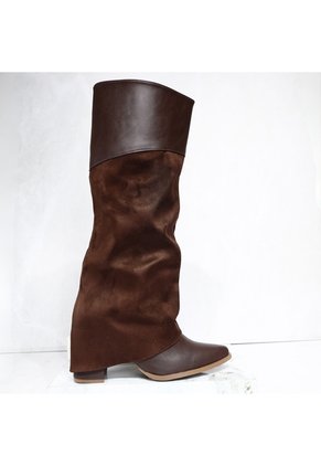 Bota Plana Para Mujer 2661-Z22 CAFE ZAVATTY