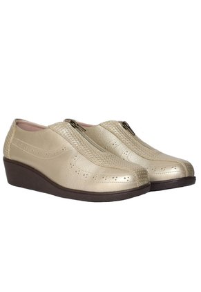 Mocasin Para Mujer H-ANDREA TAUPE CUERO ZAVATTY