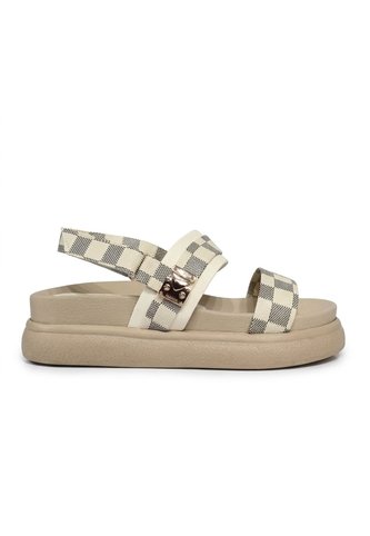 Sandalia Canoa Para Mujer V933-Z84 TALCO CUADROS ZAVATTY Zavatty
