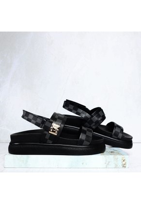 Sandalia Canoa Para Mujer V933-Z84 TALCO CUADROS ZAVATTY