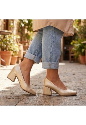 Tacon Para Mujer 5009-Z148 CHAMPAÑA ZAVATTY