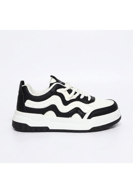 Tenis Para Mujer KF06-Z477 BLANCO X NEGRO ZAVATTY