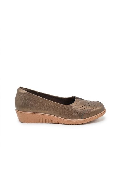Baleta Para Mujer RO3577 CAFE METAL ZAVATTY
