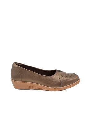 Baleta Para Mujer RO3577 CAFE METAL ZAVATTY