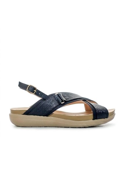 Sandalia Plana Para Mujer 107-Z83 NEGRO ZAVATTY