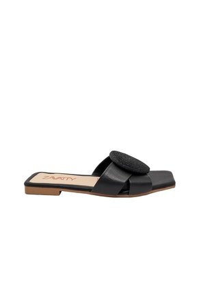 Sandalia Plana Para Mujer V591-Z84 NEGRO ZAVATTY