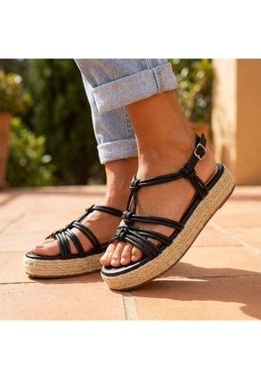 Sandalia Plana Para Mujer M128-Z471 NEGRO ZAVATTY