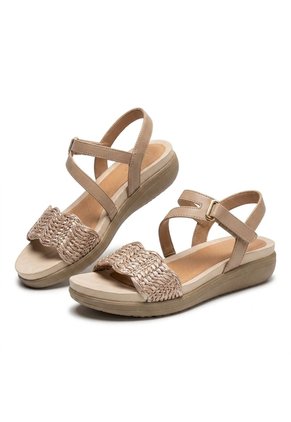 Sandalia Plana Para Mujer 416-Z83 NUDE ZAVATTY