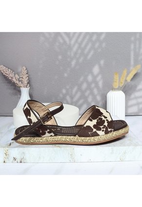 Sandalia Plana Para Mujer 1839-Z101 CAFE ZAVATTY