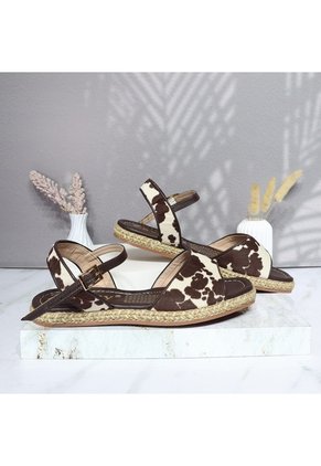Sandalia Plana Para Mujer 1839-Z101 CAFE ZAVATTY