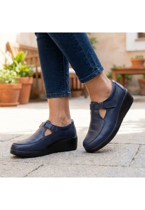 Mocasin Para Mujer H-ISABEL AZUL CUERO ZAVATTY