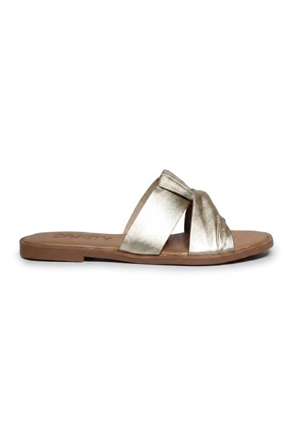 Sandalia Plana Para Mujer 23C13-Z19 ORO ZAVATTY