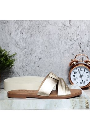 Sandalia Plana Para Mujer 23C13-Z19 ORO ZAVATTY