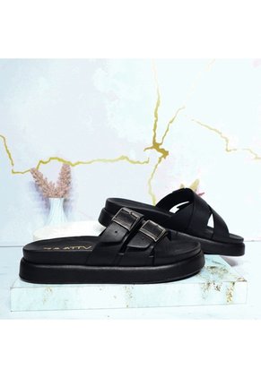 Sandalia Plana Para Mujer 010-Z43 NEGRO ZAVATTY