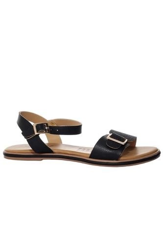 Sandalia Plana Para Mujer V1030-Z84 NEGRO GRAVADO ZAVATTY Zavatty