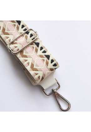 Reata Para Bolsos De Mujer REA1 COLOR BEIGE CON NEGRO BEIGE XROSA ROMBO ZAVATTY
