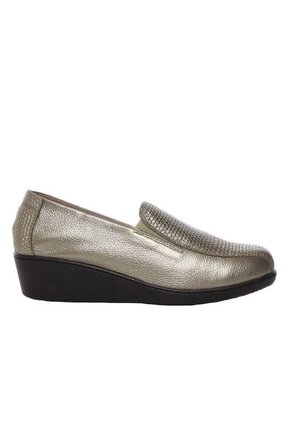 Mocasin Para Mujer H-SANDRA ORO CUERO ZAVATTY