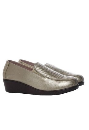 Mocasin Para Mujer H-SANDRA ORO CUERO ZAVATTY