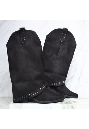 Bota Para Mujer 2663-Z22 NEGRO GAMUZA ZAVATTY