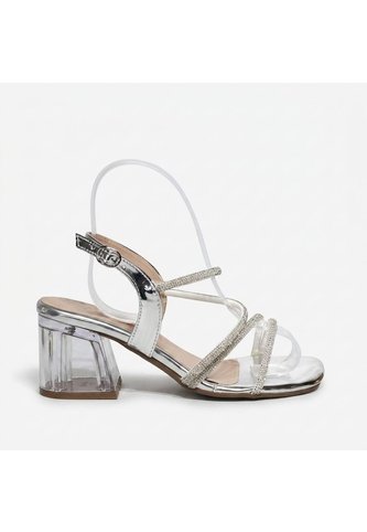 Sandalia Tacon Para Mujer W47-Z471 PLATA X MURANO ZAVATTY Zavatty