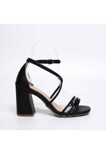 Sandalia Tacon Para Mujer J144-Z471 NEGRO ZAVATTY