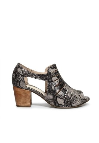 Sandalia Tacon Para Mujer H-WANDA PLOMO CUERO ZAVATTY Zavatty