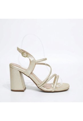 Sandalia Tacon Para Mujer J162-Z471 CHAMPAÑA ZAVATTY