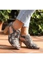 Sandalia Tacon Para Mujer H-WANDA PLOMO CUERO ZAVATTY de Zavatty