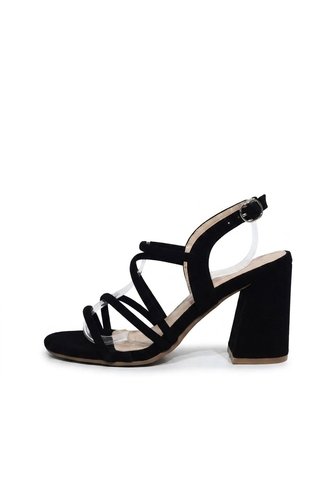 Sandalia Tacon Para Mujer J162-Z471 NEGRO NOBUCK ZAVATTY Zavatty