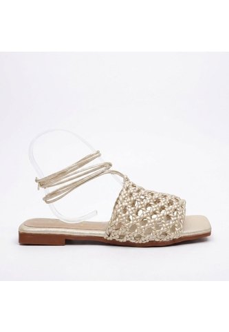 Sandalia Plana Para Mujer PC620-Z725 CHAMPAÑA ZAVATTY Zavatty