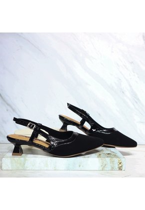 Sandalia Tacon Para Mujer PI227-Z610 TALCO X NEGRO CHAROL ZAVATTY