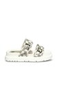Sandalia Plana Para Mujer H-CAMILA CUADROS BEIGE ZAVATTY de Zavatty