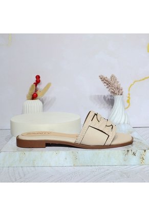 Sandalia Plana Para Mujer P322-Z84 BEIGE ZAVATTY