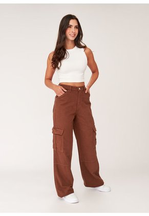 JEANS MUJER MARRÓN ZIPORA FISHER