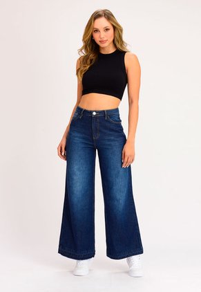 GLAMOUR ZIPORA JEANS WIDE LEG AZUL