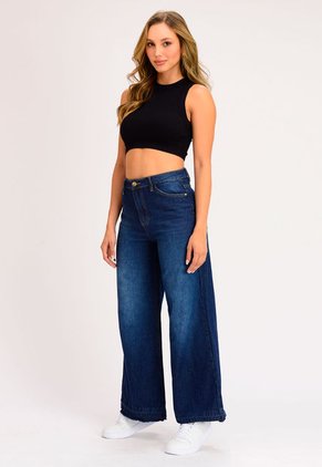 GLAMOUR ZIPORA JEANS WIDE LEG AZUL