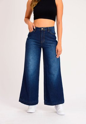 GLAMOUR ZIPORA JEANS WIDE LEG AZUL