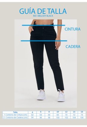 JEANS MUJER NEGRO ZIPORA MELODY BLACK