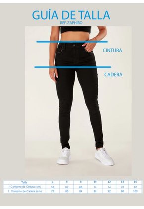 JEANS MUJER NEGRO ZIPORA ZAFIRO