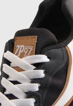 Tenis Lifestyle Negro-Blanco-Café ZIPPER