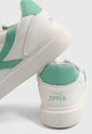 Tenis Lifestyle Blanco-Verde Menta ZIPPER de Zipper