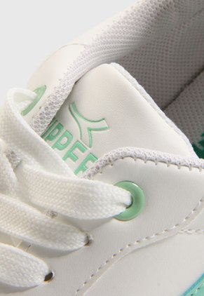 Tenis Lifestyle Blanco-Verde Menta ZIPPER