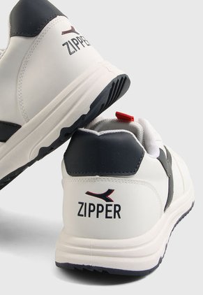 Tenis Lifestyle Blanco-Azul ZIPPER
